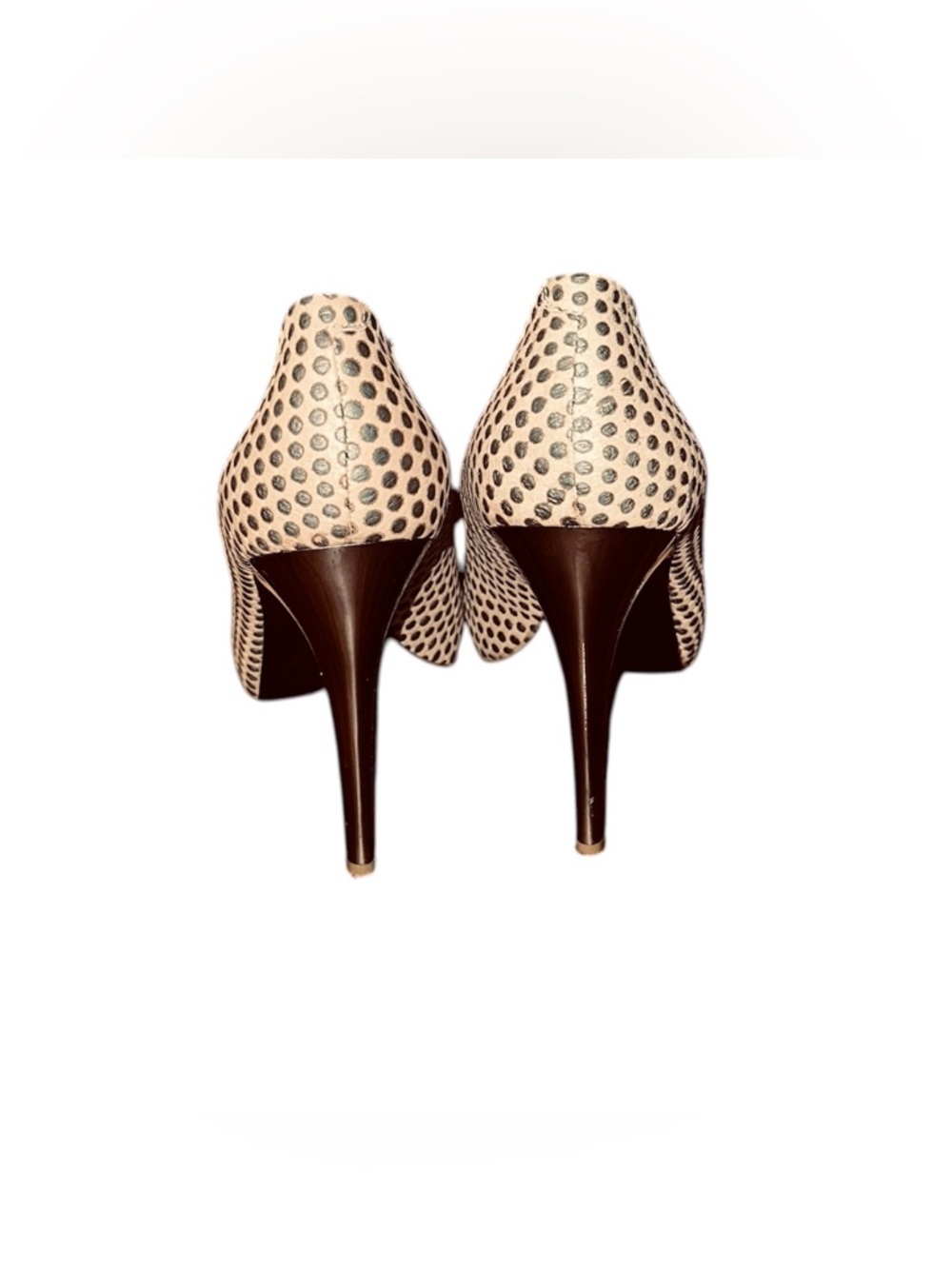 Jessica Simpson Beige Studded(Polka Dotted) Pointed-Toe Pumps - Picture 3 of 3